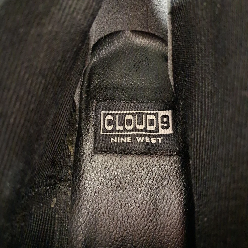 NINE‎ WEST Cloud Nine Black Leather Boots, Women's Size 6